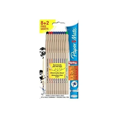 Image of Papermate Mate Replay Medium Ball Pen Assorted (Pack of 8, Plus 2)
