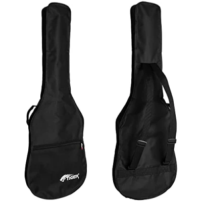 Image of Tiger GGB7 FEL Full Size Acoustic Guitar Bag Cover with Shoulder Strap and Carry Handle Black