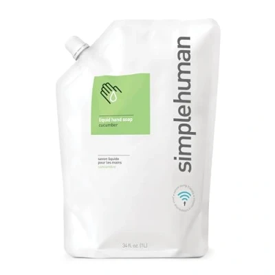 Image of simplehuman CT1020 1L Cucumber Hand Wash Liquid Soap, Moisturising, Suitable for Sensitive Skin, Hypoallergenic (DEA, Sulphate and Paraben Free), Biodegradable, Soap Dispenser Compatible