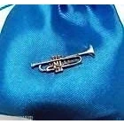 Image of Emblems Gifts Trumpet Finely Handcrafted In Solid Pewter UK Lapel Pin Badge