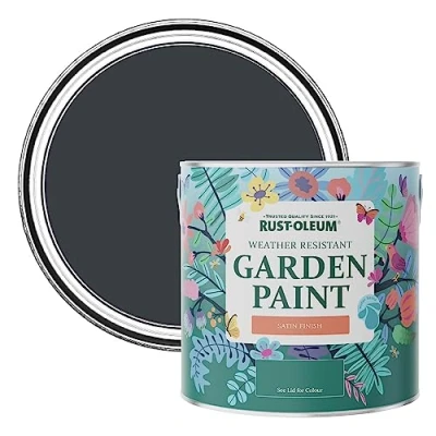 Image of Rust Oleum Grey Mould Resistant Garden Paint In Satin Finish Anthracite (RAL 7016) 2.5L