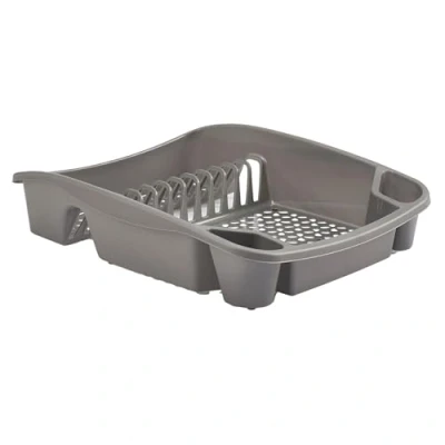Image of Whitefurze Dish Drainer, Plastic, Silver, Large