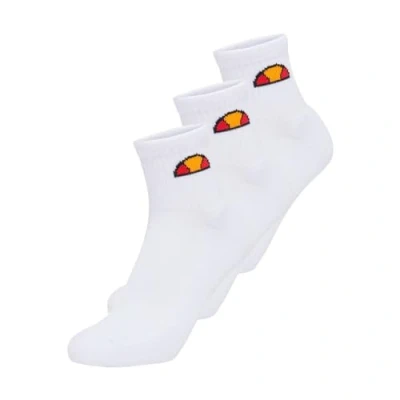 Image of ellesse Tallo 3 Pack Ankle Sock White 7 11