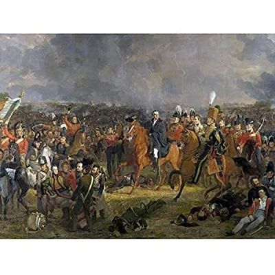Image of Artery8 Jan Willem Pieneman Battle Of Waterloo Painting Unframed Wall Art Print Poster Home Decor Premium