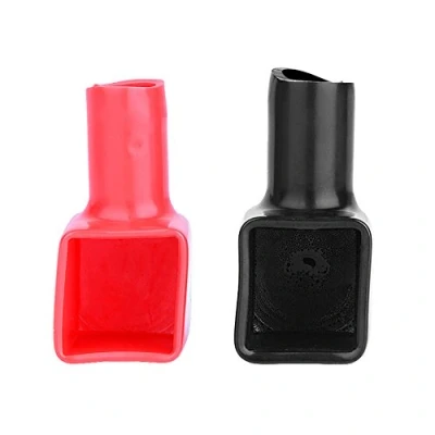 Image of Battery Terminal Cover, 2 Pcs Motorcycle Covers Marine and Boots Red &amp; Black Positive Negative 192681 192682