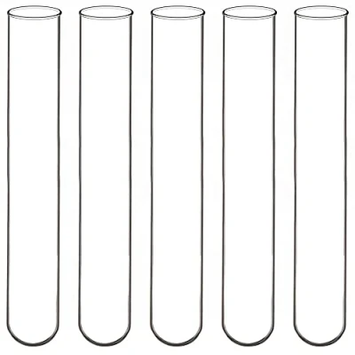 Image of Labasics 50 Pack Borosilicate Glass Round Bottom Test Tubes, 12 mm OD X 75 Length (Pack of 50)
