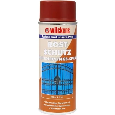 Image of Wilckens Rust Protection Spray Red Brown 400 ml Protective Corrosion Primer Paint Varnish
