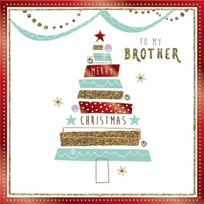 Image of Hotchpotch Greetings Card Brother Christmas Handmade Morello
