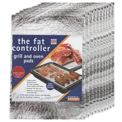 Image of 2 X 10 FAT CONTROLLERS. TRAPPER COOKING PADS. GRILL &amp; OVEN. ABSORBS