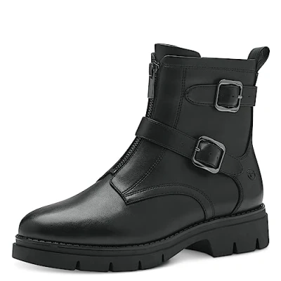Image of Tamaris Women&#039;s 1 25817 41 Ankle Boot, Black Matte, 3.5 UK