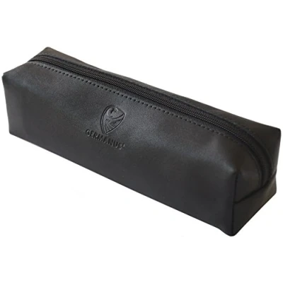 Image of GERMANUS Leather Pencil Case Made in EU (Black)