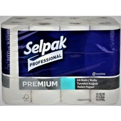Image of Selpak Professional Toilet Roll 72 Rolls of Paper Luxuriously Soft, Gentle and Hypoallergenic 3 ply Sustainable Tissue Dermatologically Tested Loo