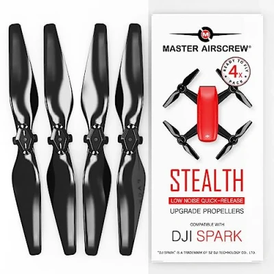 Image of Master Airscrew Stealth Propellers for DJI Spark Black, 4 pcs