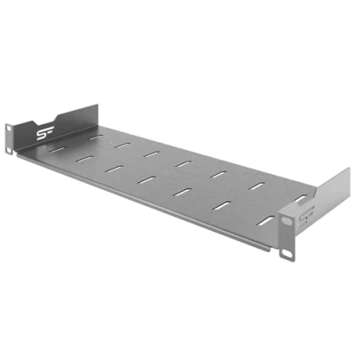 Image of Stalflex Server Rack Shelf 19 inch 1U 170mm Made of Metal Universal Vented Mount Cantilever Tray compatible with Network Cabinet and Rails