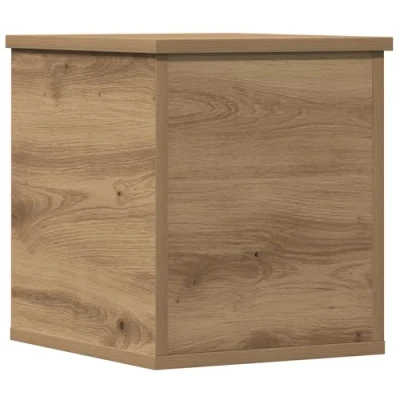 Image of vidaXL Artisan Oak Storage Chest Engineered Wood Box with Matte Finish for Living Room/Bedroom 30 x 35 cm