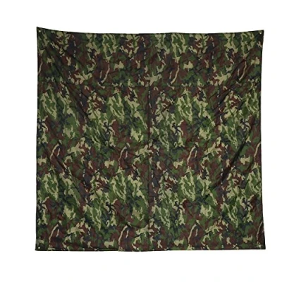Image of Lightweight &amp; portable camouflage outdoor rainproof mat, tent tarp shelter for outdoors, camping 2 * 2m