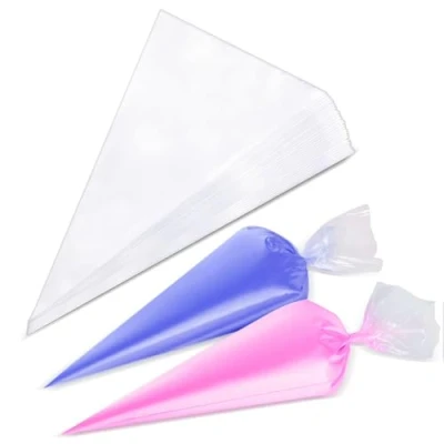 Image of 100 Pcs Piping Bags Disposable, 12 Inch Thick Clear Icing Bags, Anti Burst Cake Decorating Plastic Pastry for Cupcake Dessert Cookies Decoration