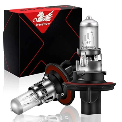 Image of WinPower H13 60/55W Headlight Halogen Bulbs Hi/Lo 3000K Yellow Super Bright 12V Car, 2 Pieces