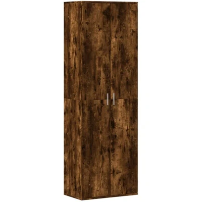 Image of vidaXL Highboard Smoked Oak 60x35x180 cm Engineered Wood