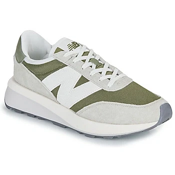 Image of New Balance U370 Unisex Trainers, Size: 3.5, Olivine Leather and textile