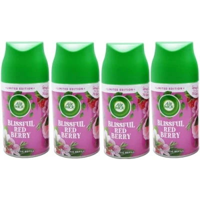 Image of 4 x Air Wick Freshmatic Max Automatic Spray Refill 250ml Blissful Red Berry