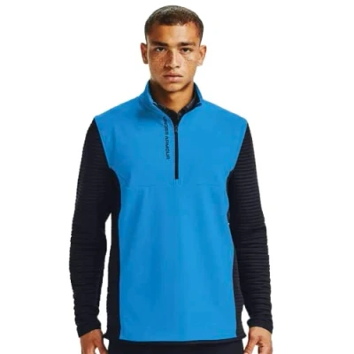 Image of Under Armour Men&#039;s Storm Evolution Daytona Golf Half Zip, Blue/Black, Large