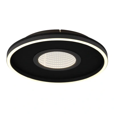 Image of Emory Integrated LED Semi Flush Ceiling Light Matt Black 3000K