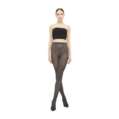 Image of Wolford Women&#039;s Velvet de Luxe 50 Tights, DEN, Grey (Anthracite), Large (Size: L)