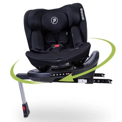 Image of Red Kite Hoop 360 Rotating Car Seat R129 iSize Black