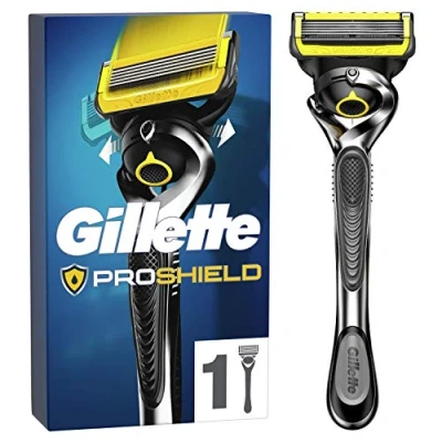 Image of Gillette ProShield Men&#039;s Razor with 5 Anti Friction Blades for a Pure and Durable Shave + 1 Refill Blade