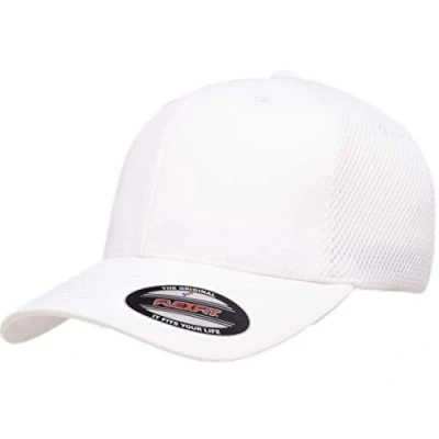 Image of Flexfit Unisex&#039;s Ultrafibre Airmesh Fitted Trucker Hat, White, L XL