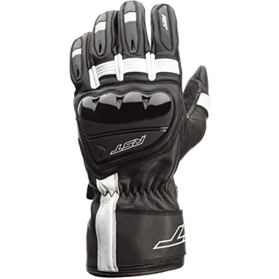 Image of RST Pilot CE Black Leather Amara Motorcycle Glove Size 09