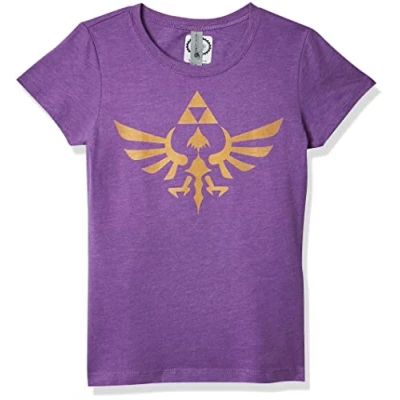 Image of Nintendo girlsNNTD0072 30001008Zelda Triumphant Triforce Graphic Tee Short Sleeve T Shirt purple S