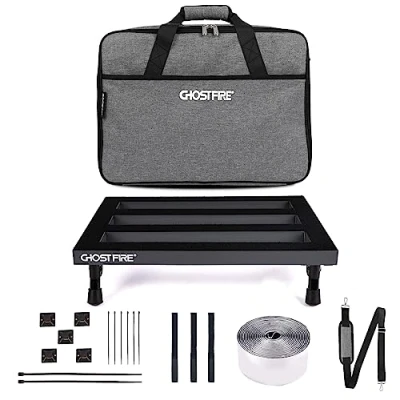 Image of Ghost Fire Guitar Pedal Board Aluminum Alloy 1.3lb Super light Effect Pedalboard16.5&#039;&#039;x11.8&#039;&#039; with Carry Bag,SPL 03