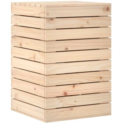 Image of vidaXL Laundry Box 44x44x66 cm Solid Wood Pine
