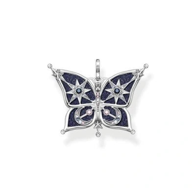 Image of Thomas Sabo Silver Star and Moon Butterfly Pendant