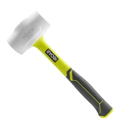 Image of Ryobi RHHM450W 450gr Fibreglass Rubber Mallet (White)