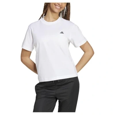 Image of adidas Sportswear Essentials Small LOGO Basic Tshirt, Women&#039;s, Size: XS, White