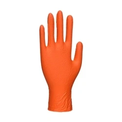 Image of Nitrile HD Disposable Gloves (Pk100) (Orange) Large