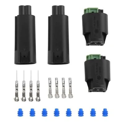 Image of Be In Your Mind 2 Sets Temperature Sensor Connector Pin Wiring Harness Socket Terminal 61138365340 968405 1 9 967644 Compatible with BMW E36 E46 E39