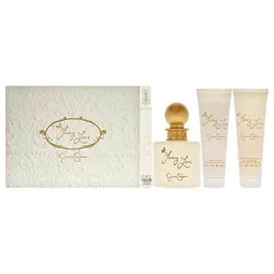 Image of Jessica Simpson Fancy Love For Women 4 Pc Gift Set 3.4Oz Edp Spray, 0.34Oz Mini 3Oz Body Lotion, Bath And Shower Gel