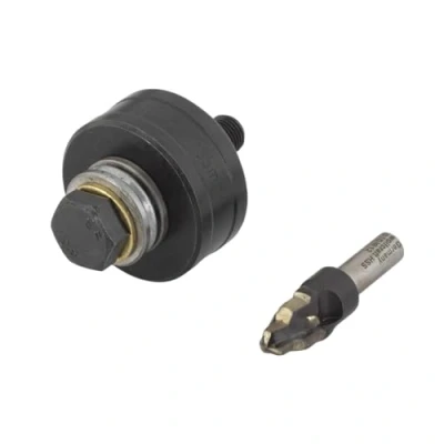 Image of wolfcraft Hole Cutter Set, 2 Pcs, Ø 35 mm I 3762000 For punching clean and precise holes in stainless steel sinks with ease