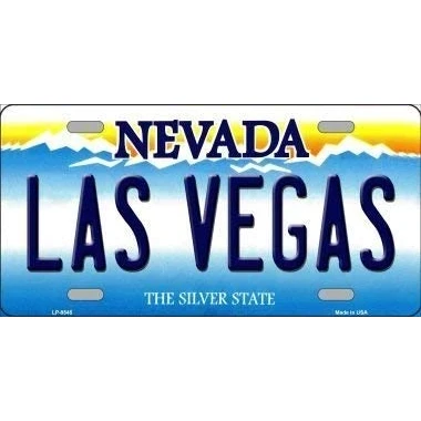 Image of DOGT Metal tin sign 8x12 inches Las Vegas Nevada Background Novelty License Plate