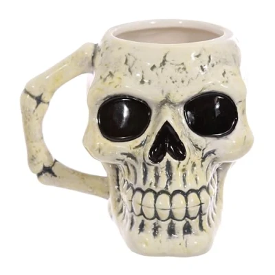 Image of Puckator Ancient Skull Head Ceramic Shaped Tea Coffee Mug Funny Home Accessories Cute Gifts for Girlfriend Large Mugs Men Women Hot Drinks Cups Presents Secret Santa Gift Cup Set