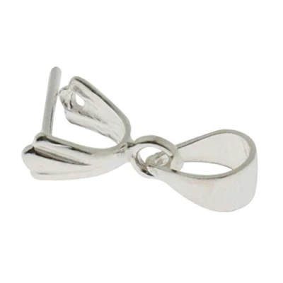 Image of N D PULABO 925 Sterling Silver Findings Bail Connector Bale Pinch Clasp Pendants DIY Craft Jewelry Makings S superior and Creative Durable