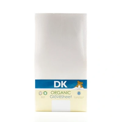 Image of DK Glovesheets 100% Organic Cotton Fitted Cot Sheet (White, approx. 120x60cm)
