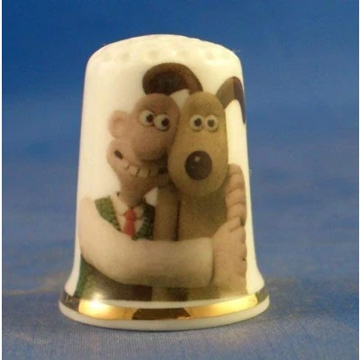 Image of Birchcroft Porcelain China Collectable Thimble Wallace and Gromit