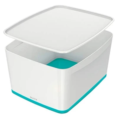 Image of Leitz MyBox WOW Large with lid, Storage Box, Ice Blue