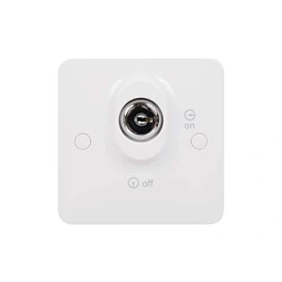 Image of Schneider Electric Lisse White Moulded Lockable Single Light Switch, Double Pole, 20AX, GGBL2010LS,