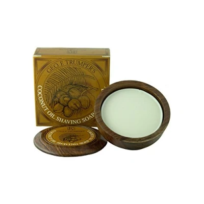 Image of Geo F Trumper Wooden Shave Bowl Coconut (Sensitive/Dry Skin)